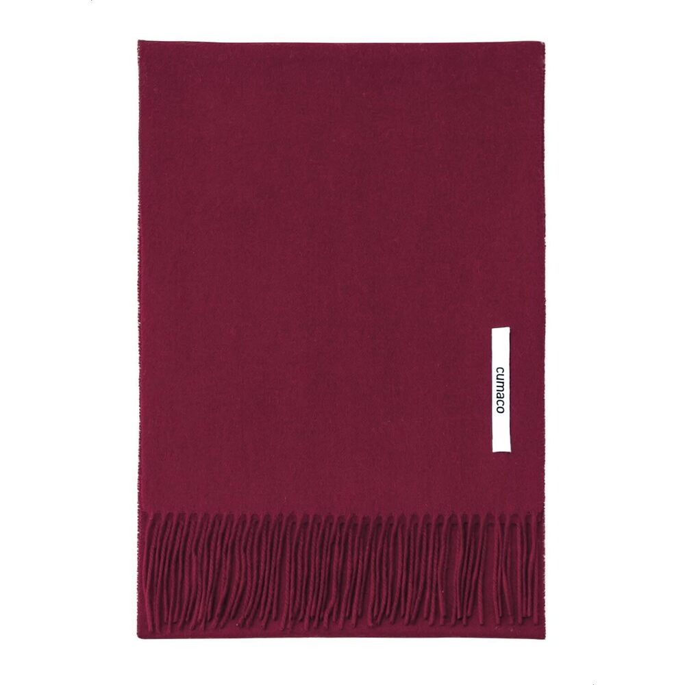 5245 16.bordeaux Cashmere Scarf Large Thick